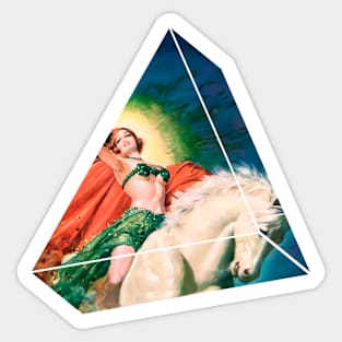 power triangle vintage Sticker